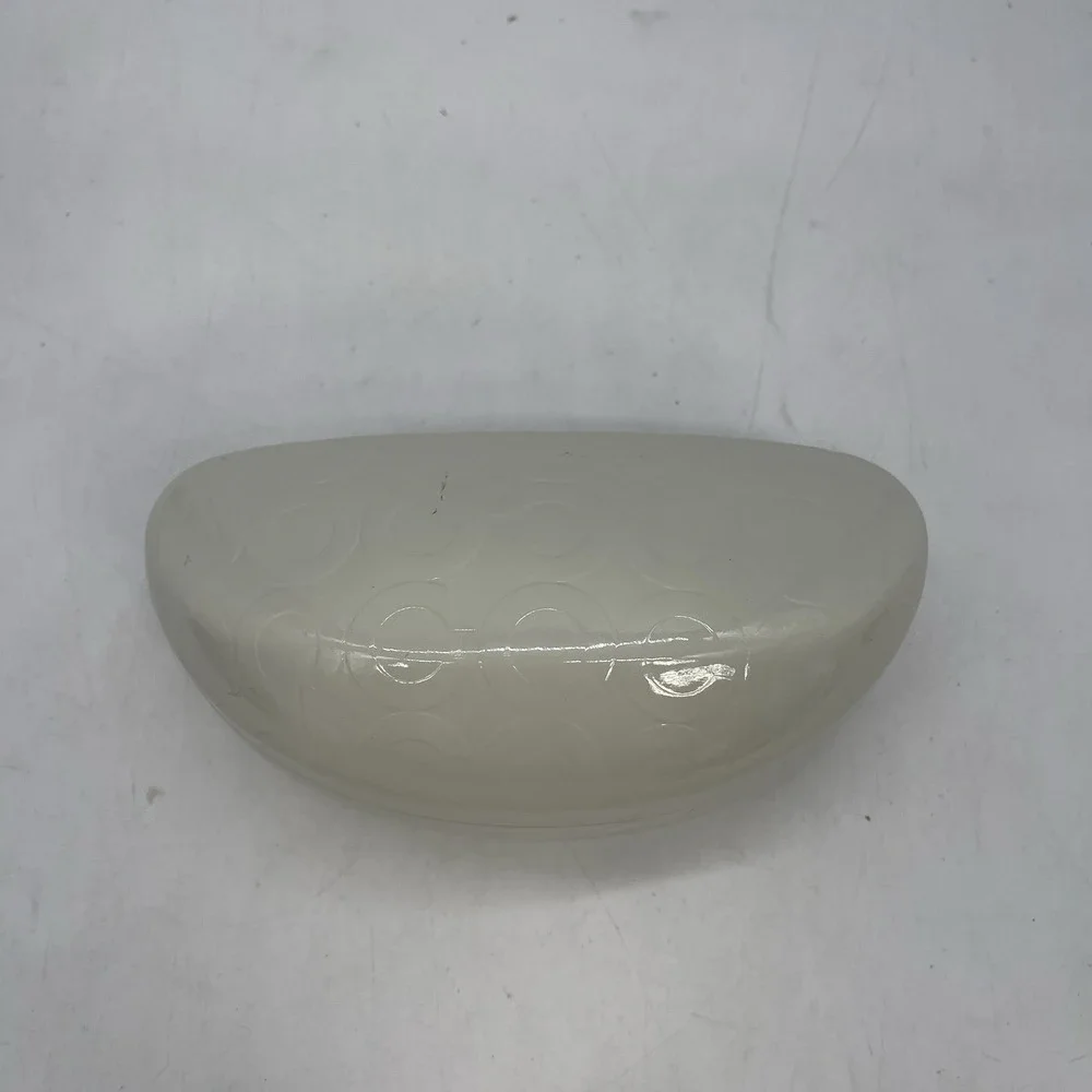 White Coach Hard Eye Glasses Case Only Clean Good Condition
